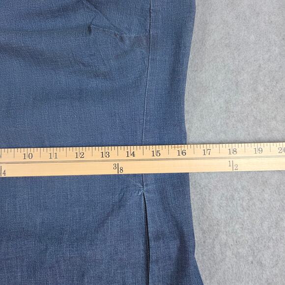 Anne Klein Dress Womens Size 4 Sleeveless Chambray Pockets - Picture 12 of 13